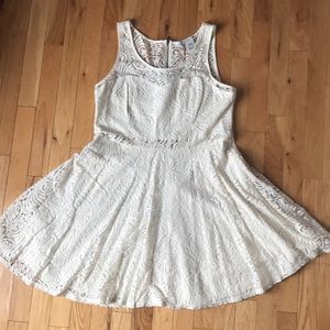 American Rag Cream Lace Skater Dress